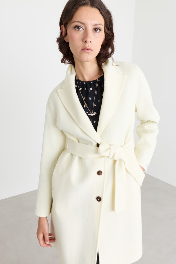 Double-Faced Coat - WHITE - Intrend - 3