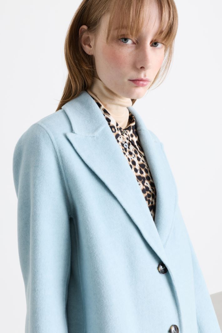 Cappotto in double - AZZURRO - Intrend - 3