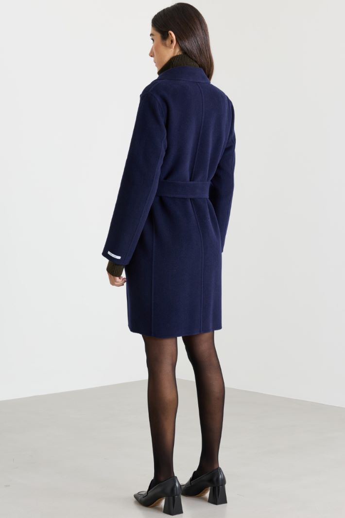 Double-Faced Coat - BLUE - Intrend - 4