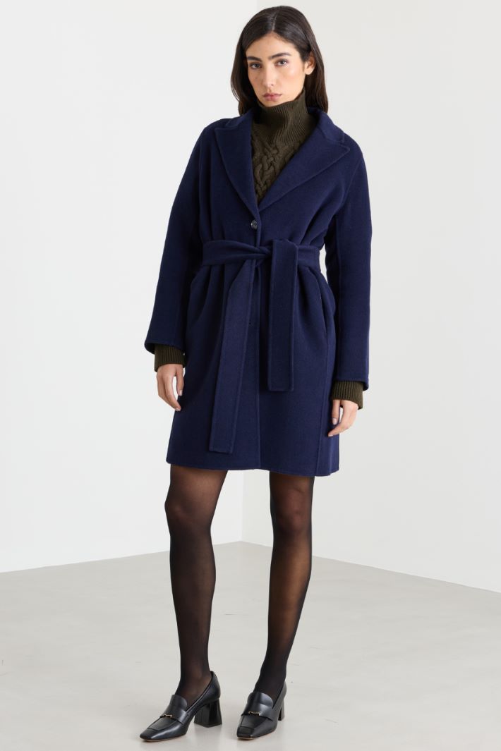 Double-Faced Coat - BLUE - Intrend - 2