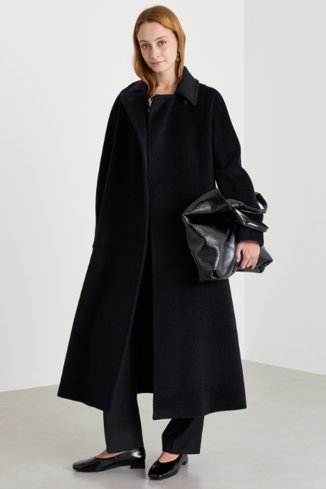 Beaver Wool Coat with Belt - Intrend