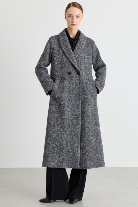 Cappotto lungo in feltro doppio
