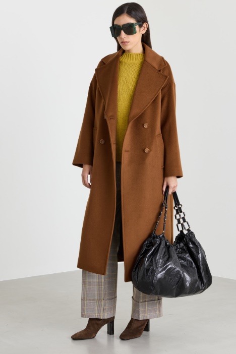 Cappotto doppiopetto in drap - Intrend