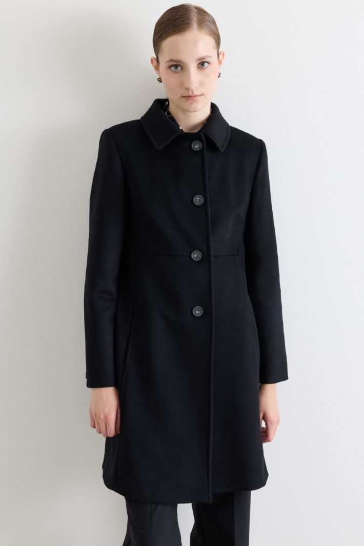 Woollen Coat - BLACK - Intrend - 2