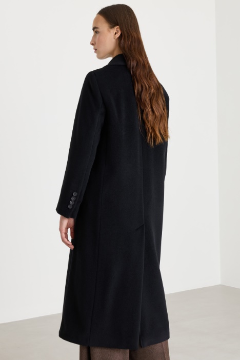 Cappotto over in beaver di lana