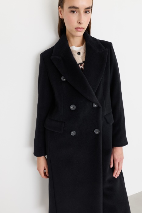 Cappotto over in beaver di lana