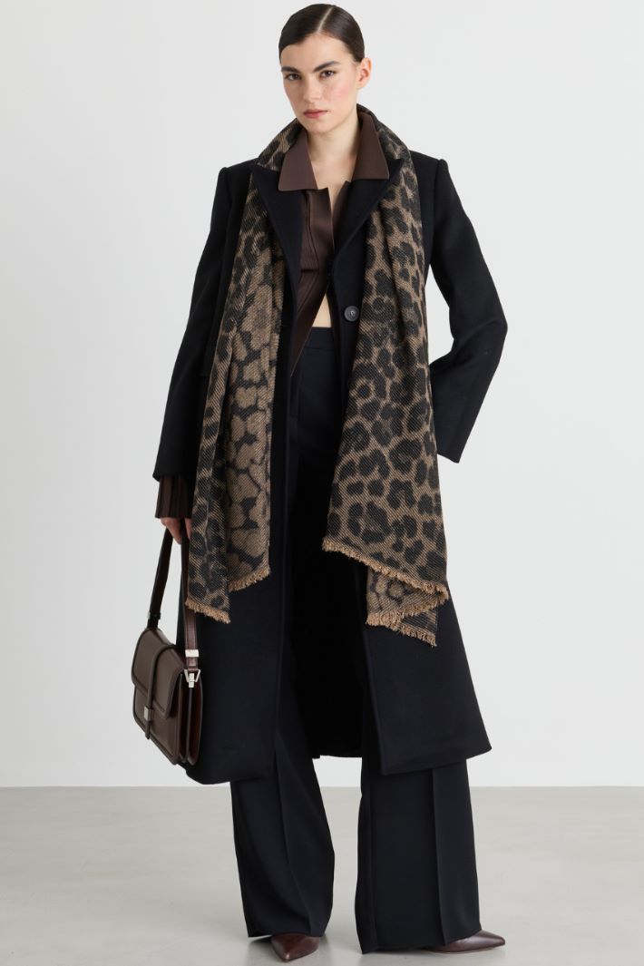 Manteau en drap - NOIR - Intrend