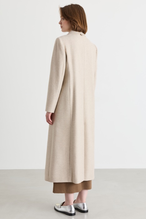 Cappotto doppiopetto in panno di lana