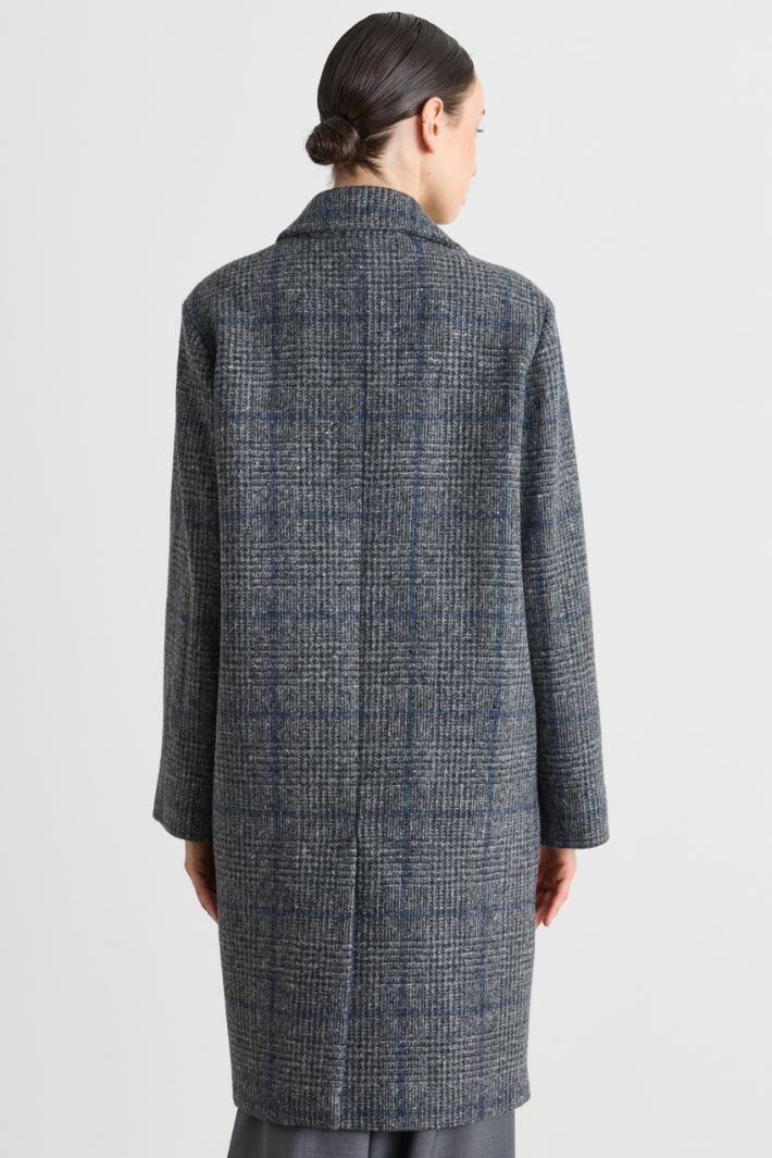 Cappotto doppiopetto con spacco - GRIGIO BLU - Intrend - 4