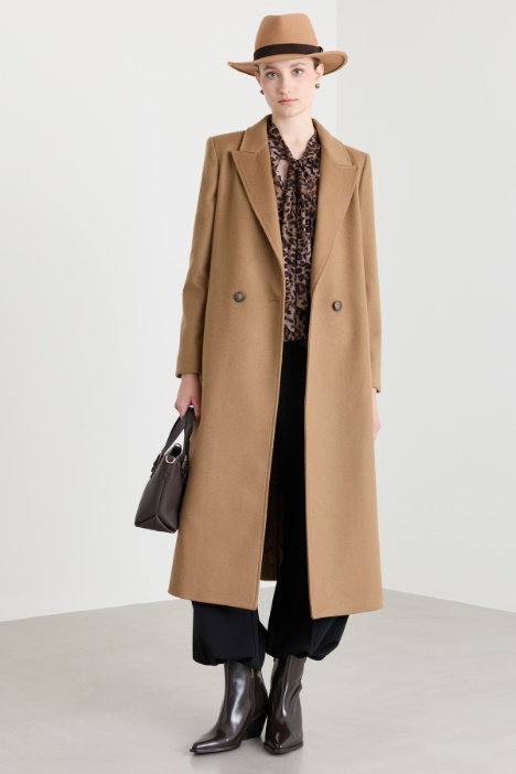 Manteau croisé avec ceinture - Intrend