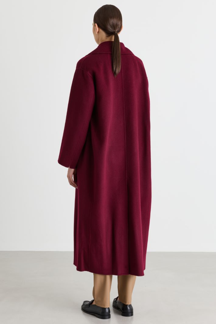 Belted coat - BORDEAUX - Intrend - 4
