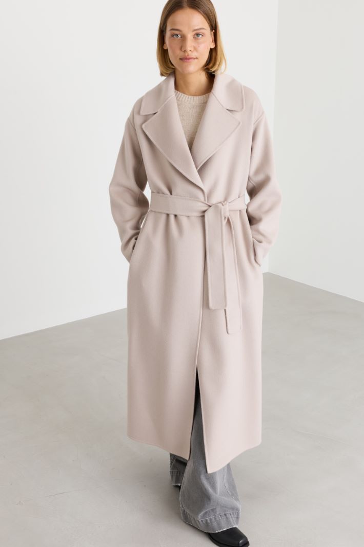 Belted coat - PINK - Intrend - 2