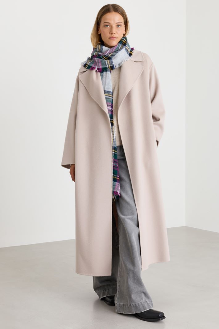 Belted coat - PINK - Intrend