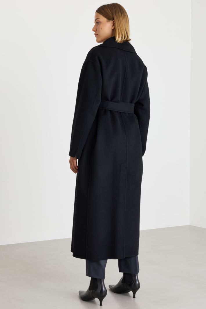 Belted coat - BLACK - Intrend - 4