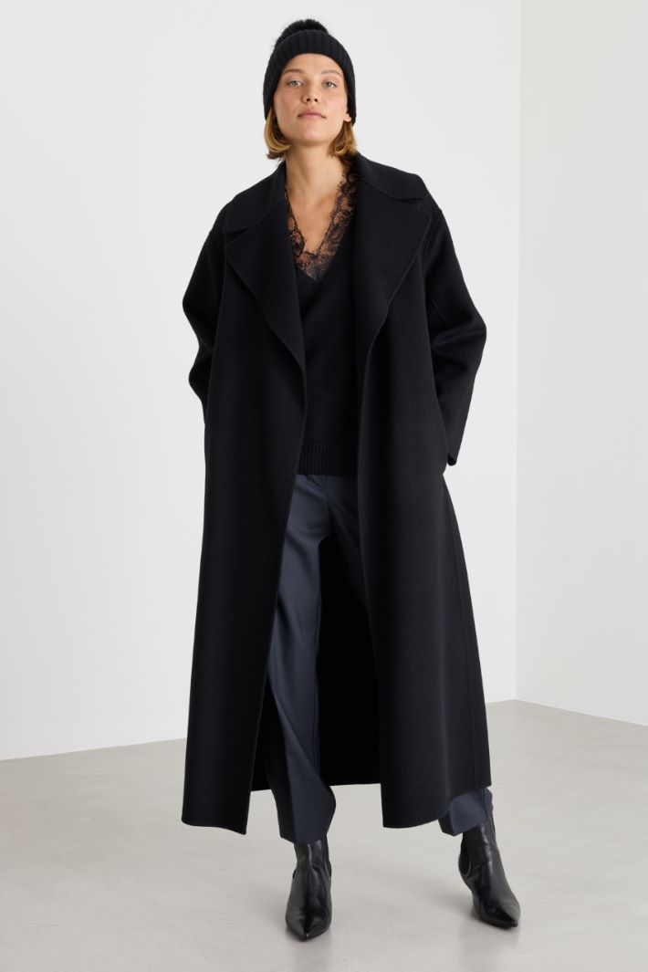 Belted coat - BLACK - Intrend
