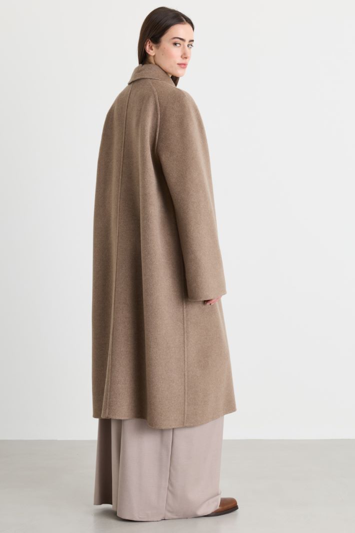 Cappotto lungo oversize con cintura - CAMMELLO - Intrend - 4