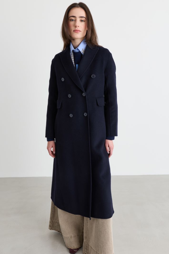 Cappotto in doppio drap - BLU - Intrend - 2