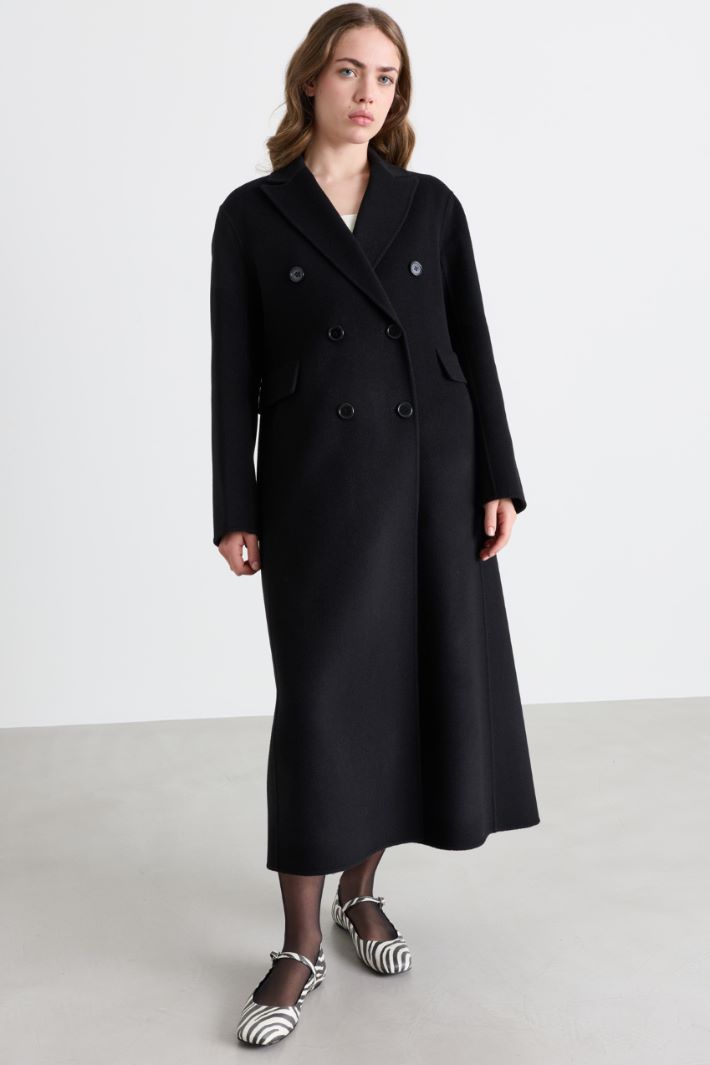 Double-faced wool coat - BLACK - Intrend - 2