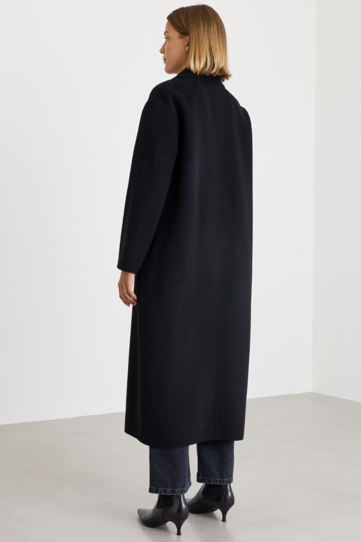 Double-breasted coat - BLACK - Intrend - 4