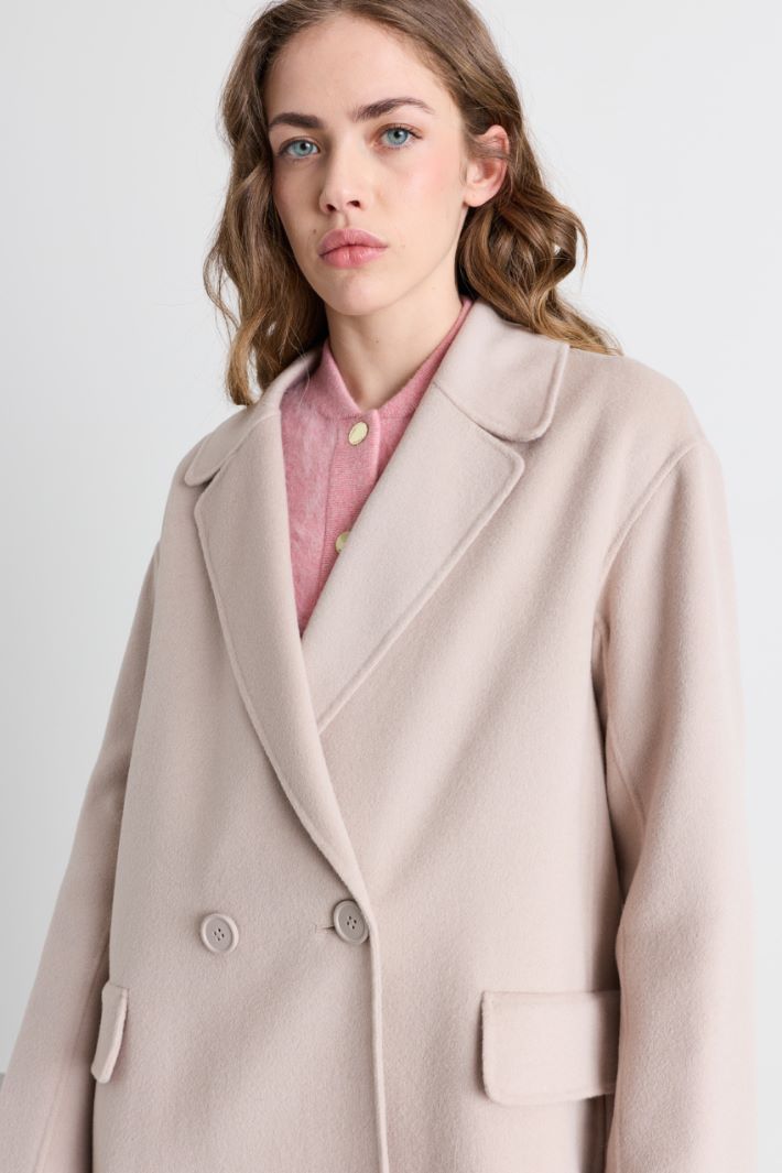 Double-breasted coat - BEIGE - Intrend - 3