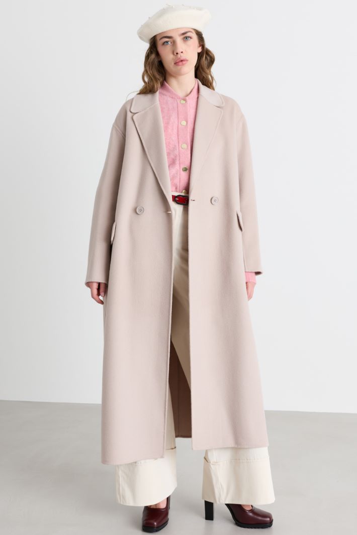 Double-breasted coat - BEIGE - Intrend