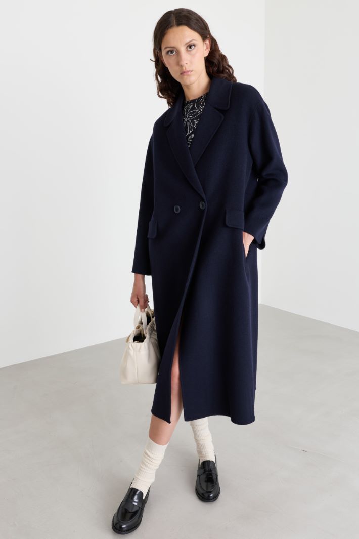 Double-breasted coat - BLUE - Intrend - 2
