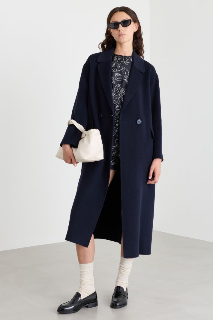 Double-breasted coat - BLUE - Intrend