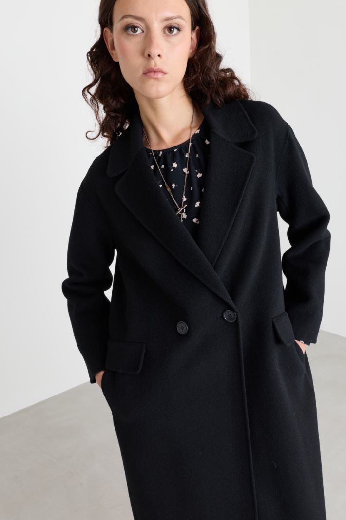 Cappotto doppiopetto - NERO - Intrend - 3