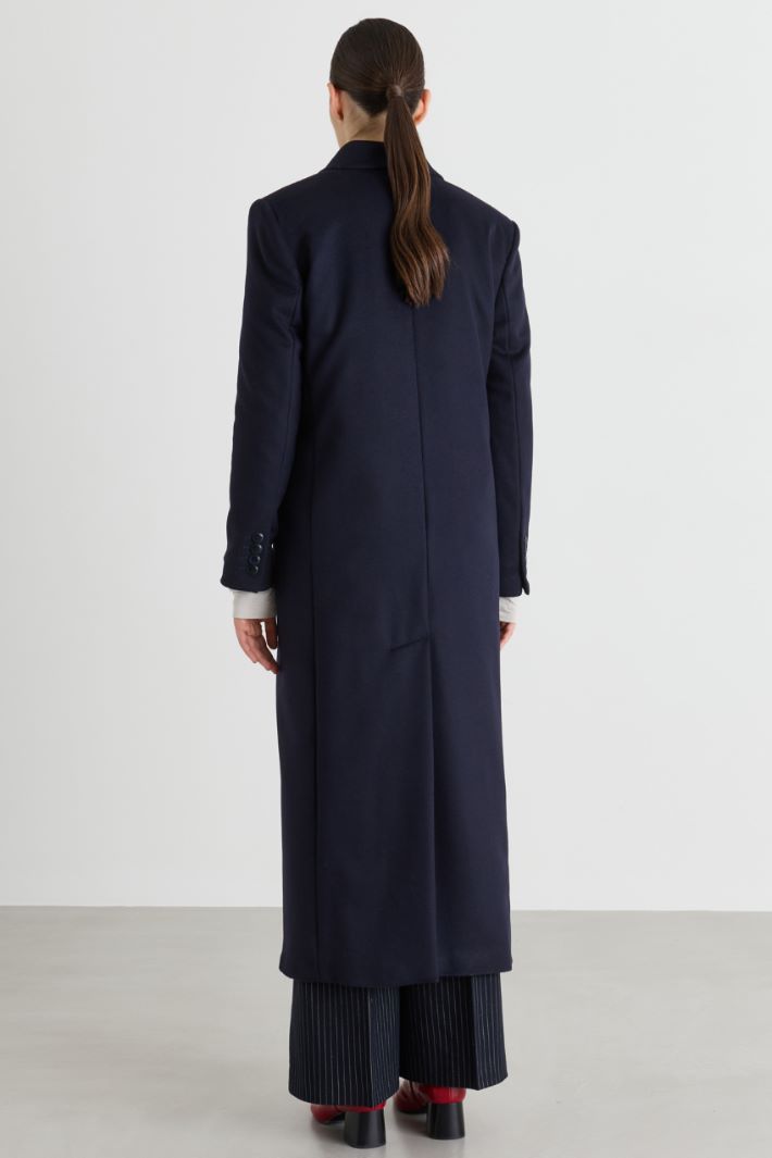 Cappotto lungo doppiopetto - BLU - Intrend - 4