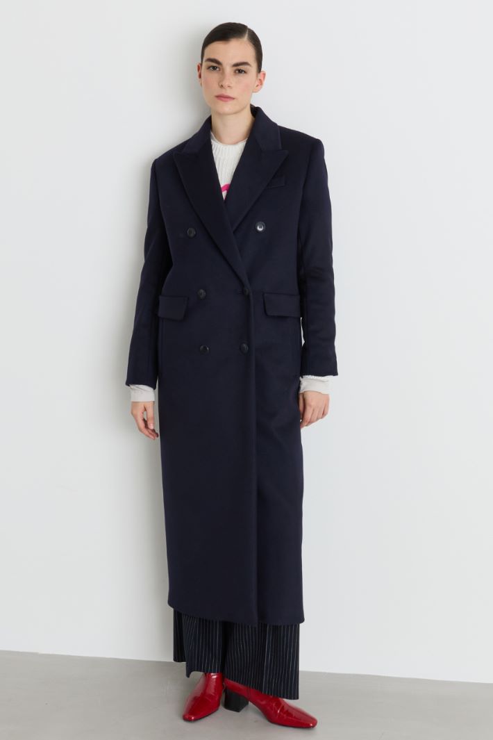 Cappotto lungo doppiopetto - BLU - Intrend - 2