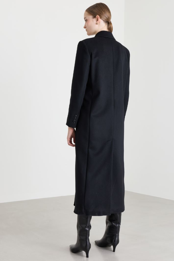Cappotto lungo doppiopetto - NERO - Intrend - 4