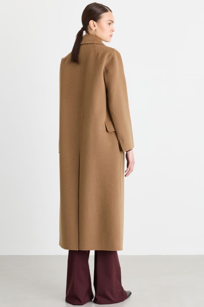 Wool-Blend Robe Coat - CAMEL - Intrend - 4
