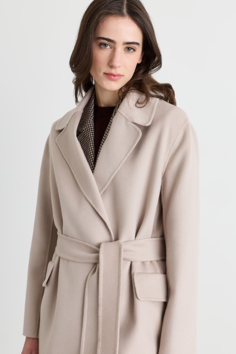 Cappotto a vestaglia in drap