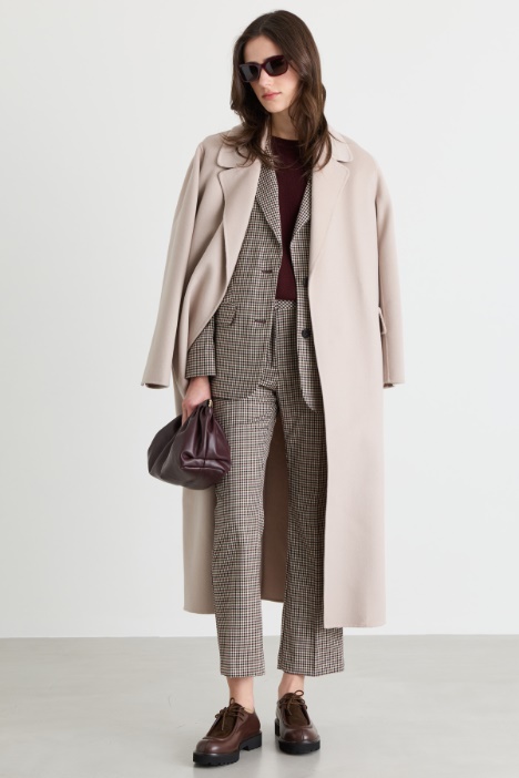 Wool-Blend Robe Coat - Intrend