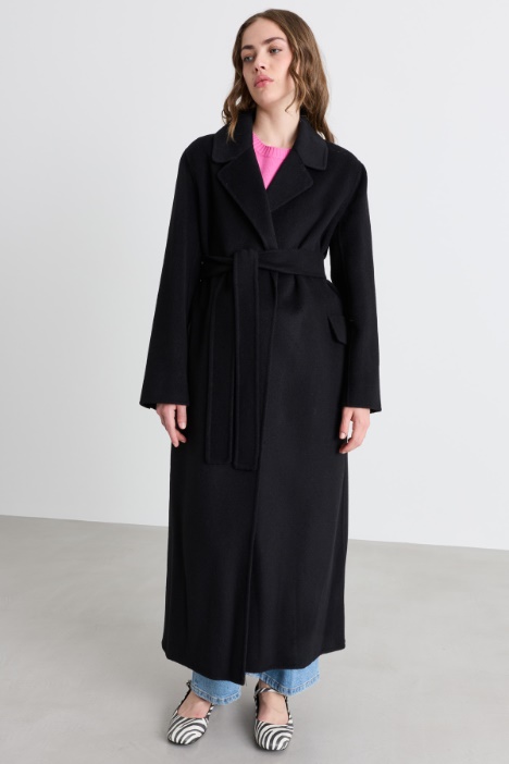 Cappotto a vestaglia in drap