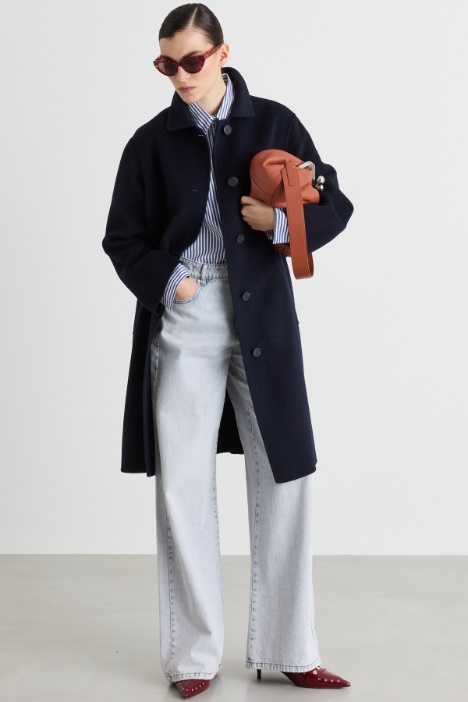 Multi-pocket wool coat - Intrend