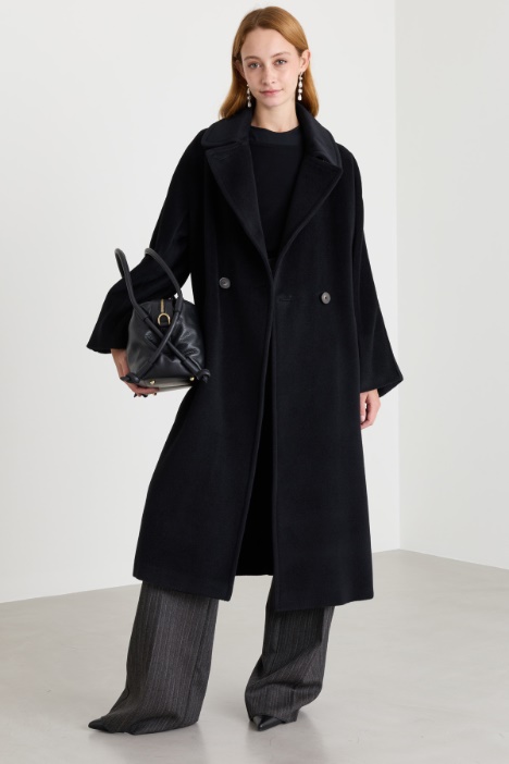 Double-breasted beaver wool coat - Intrend