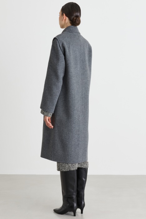 Cappotto doppiopetto in drap
