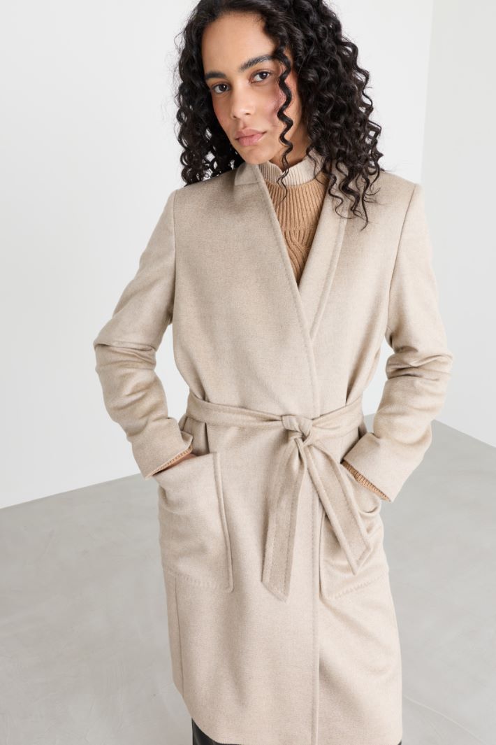 Manteau peignoir - BEIGE - Intrend - 3