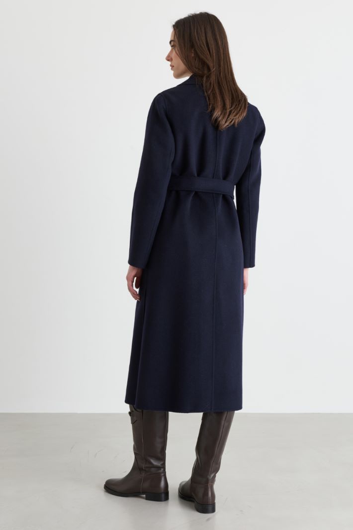 Long robe coat - BLUE - Intrend - 4