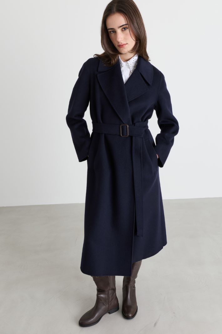 Long robe coat - BLUE - Intrend - 2