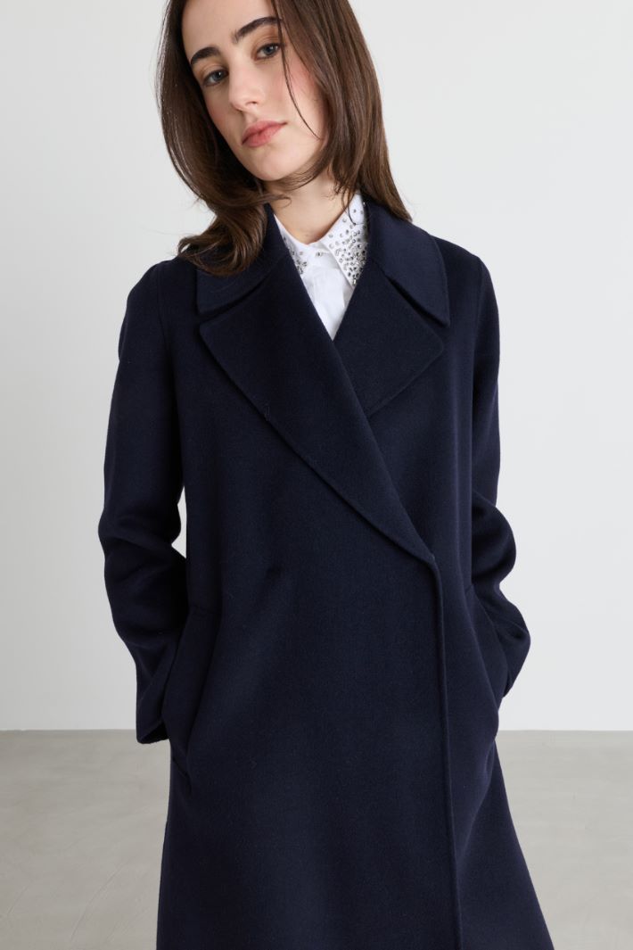 Long robe coat - BLUE - Intrend - 3