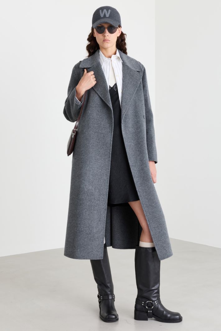 Long robe coat - GREY - Intrend
