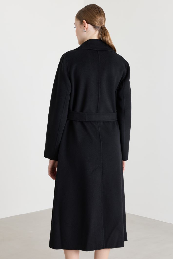 Cappotto lungo a vestaglia - NERO - Intrend - 4