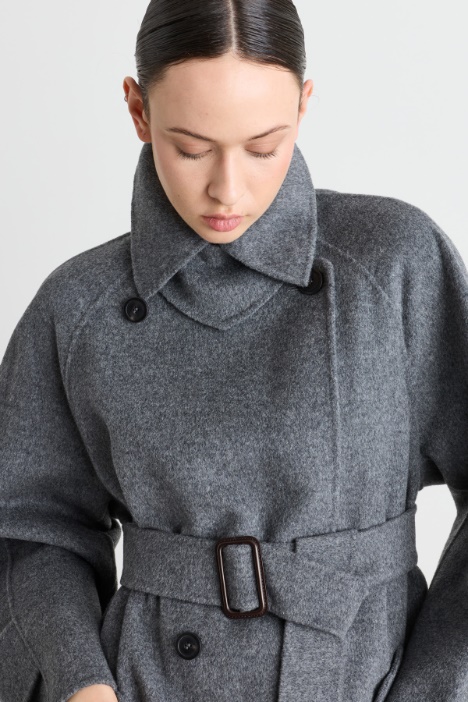 Cappotto trench in double