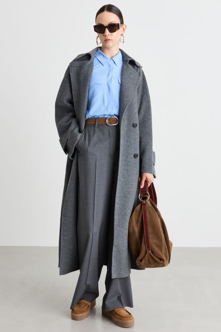 Cappotto trench in double - GRIGIO - Intrend