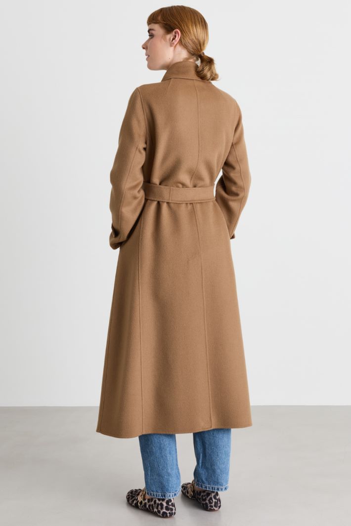 Cappotto doppiopetto con bavolet - CAMMELLO - Intrend - 4