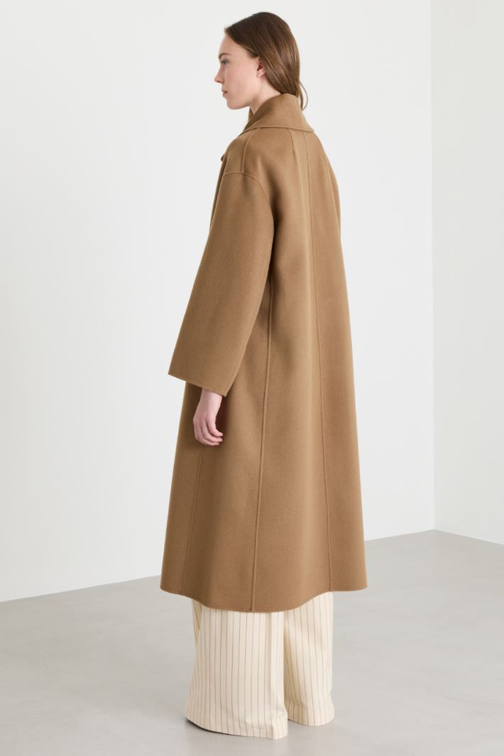 Double-breasted belted coat - CAMEL - Intrend - 4