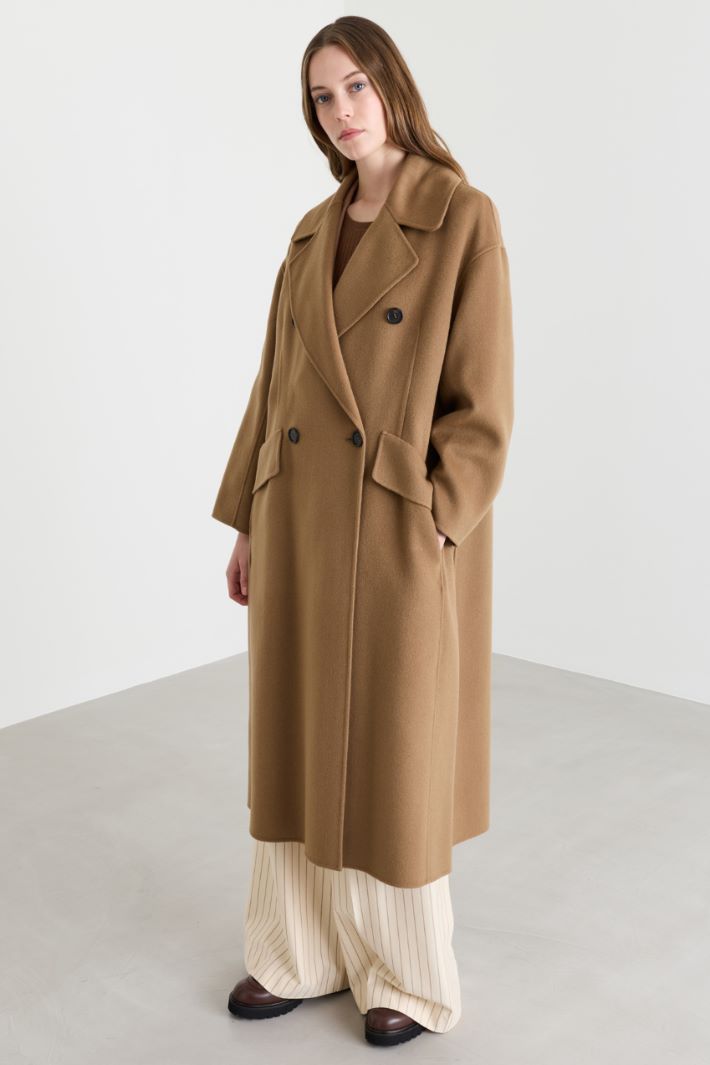 Double-breasted belted coat - CAMEL - Intrend - 2