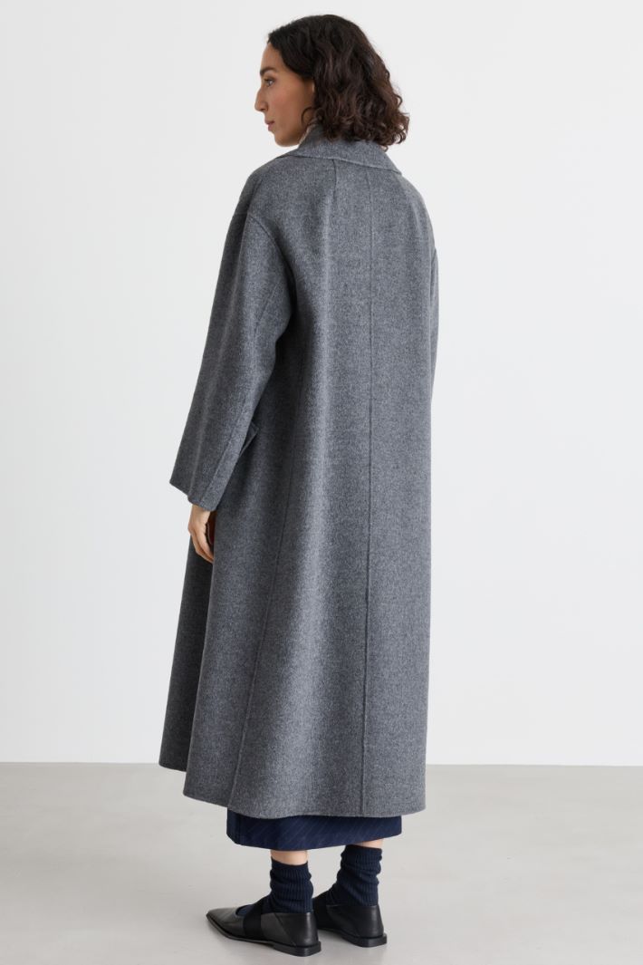 Double-breasted belted coat - GREY - Intrend - 4